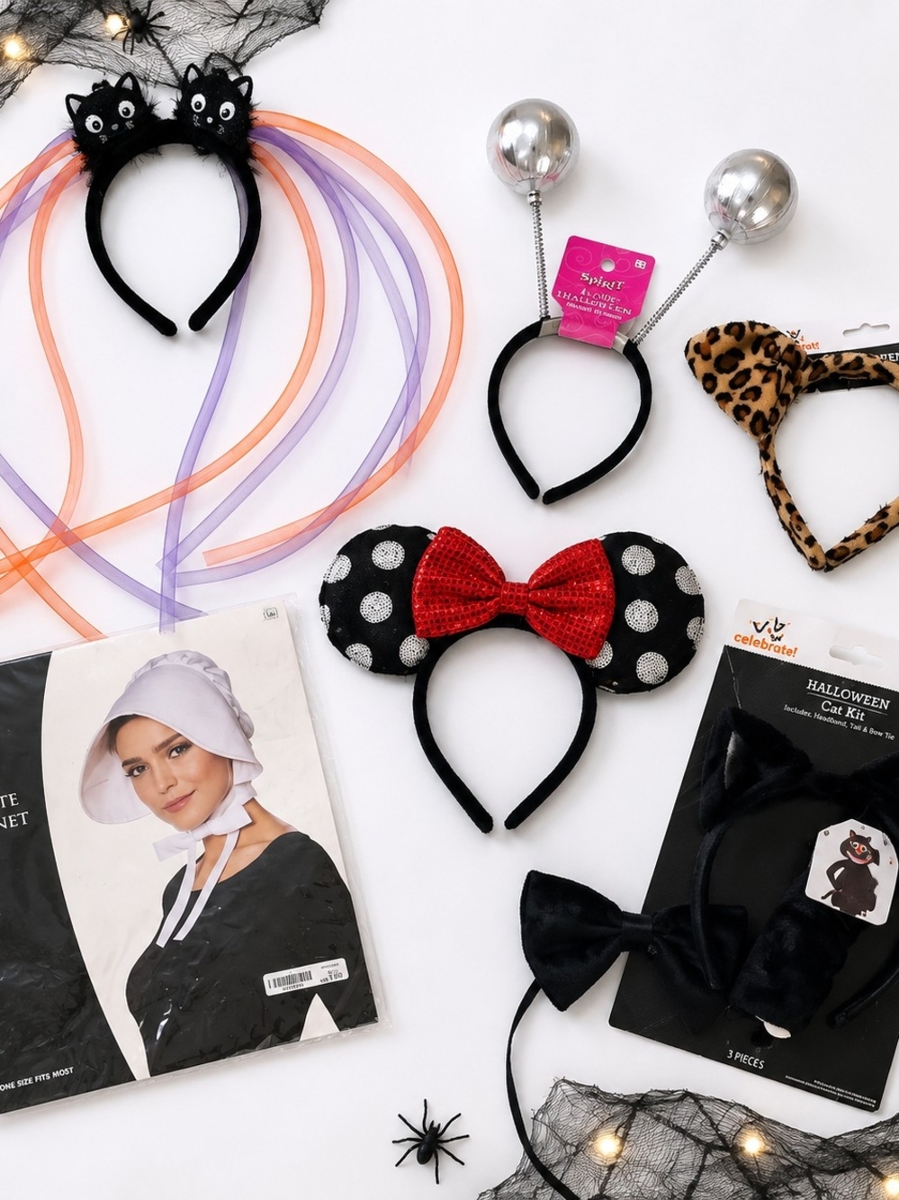 Halloween Costume Accessory Lot Cat Ears Mouse Ears Antennae Bonnet Headbands